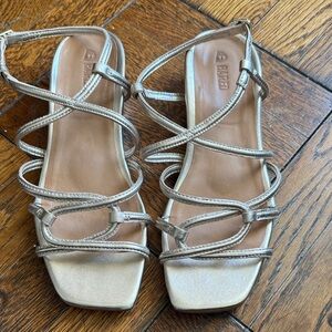 Bared Footwear Metallic Gold Sandals size 38